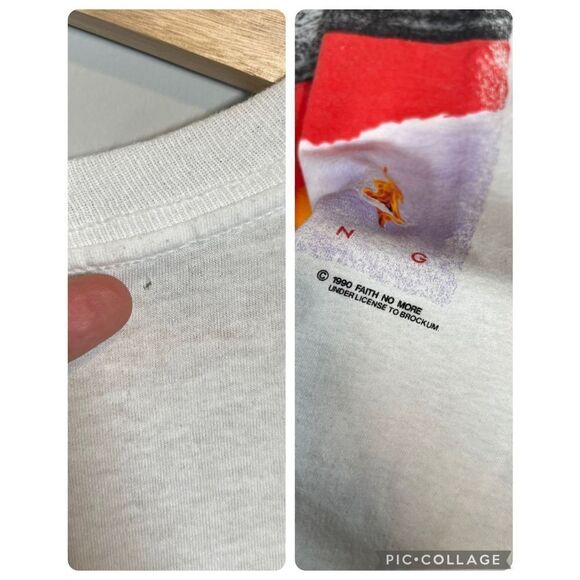 Vintage 1990 Faith No More The Real Thing Tour Band T-shirt Brockum Mens L - Picture 4 of 4